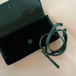 Green Velvet J. Crew Convertible Clutch Holiday Bag